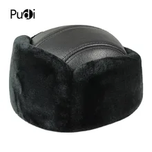 HL073 Зимние головные уборы для мужчин и женщин, искусственный мех, Бомбер, натуральная кожа, шапка, шапка, русские теплые бейсболки, шапки