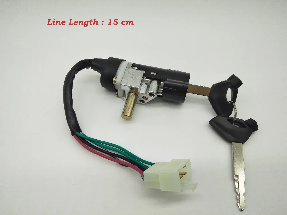 

A255 Motorcycle Scooter Electric Vehicle Switch Lock Accessories For Motorbike Car Lock Motorcycle Ignition Switch 5 Wires