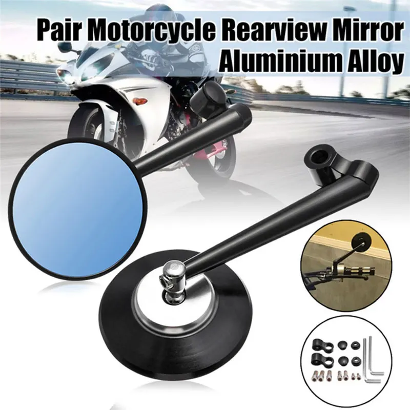 

Long-Lasting Scooter Rearview Mirror Refit SH-5507 Motorcycle Round Straight Rod Clear CNC Universal Motorcycle Rearview Mirror