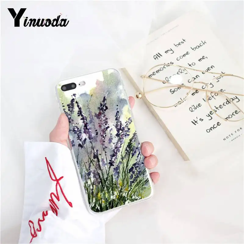 New art watercolor romantic lavender flowers