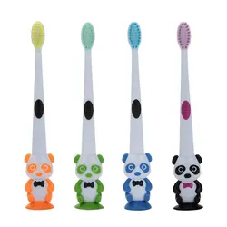 Мягкие Детские зубные щетки, 1 шт., Детские зубные щетки с милыми зубами для ухода за зубами панды для детей, случайный цвет, От 3 до 12 лет