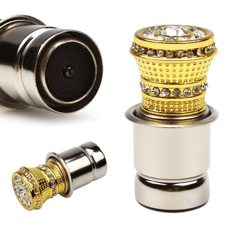 JXLCLYL Luxury Crystal Rhinestone Bling Car Iron 12V Cigarette Lighter Golden
