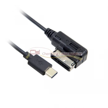 

CY 30cm Media In AMI MDI USB-C USB 3.1 Type C Charge Adapter Cable For Car VW AUDI 2014 A4 A6 Q5 Q7 & for Chromebook