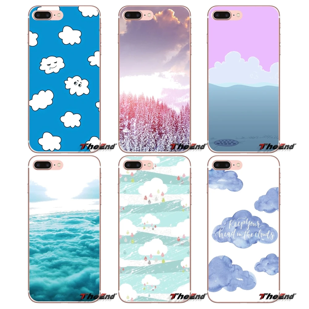 Accessories Shell Case Cute Clouds Rainbow For iPhone X 4 4S 5 5S 5C SE 6 6S 7 8 Plus Samsung Galaxy J1 J3 J5 J7 A3 A5 2016 2017 | Мобильные
