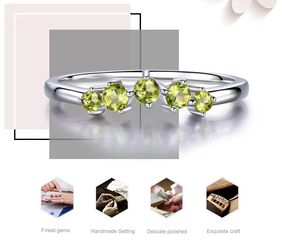 925 sterling silver natural peridot ring(2)