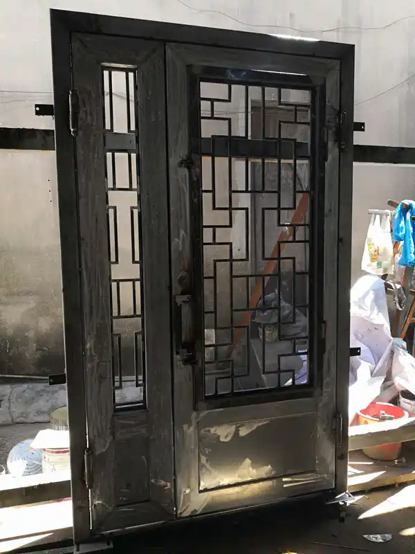 المعادن دخول الأبواب مع الزجاج الحديد باب مدخل تصميم Doors Aliexpress
