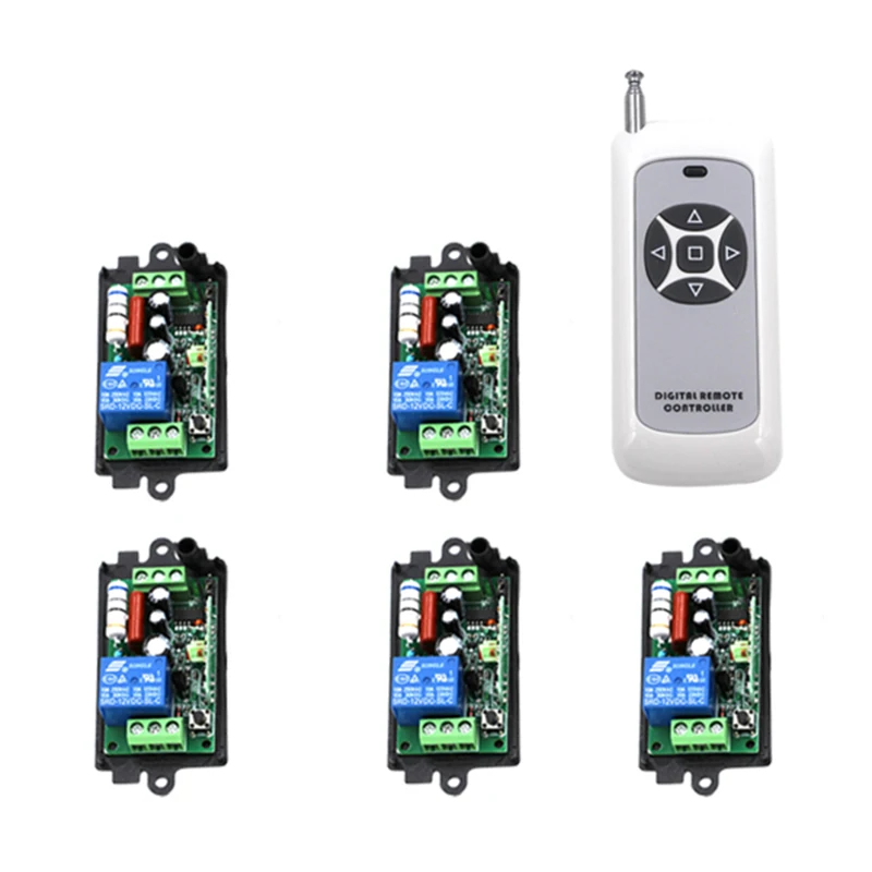 AC220V 110V 1 CH 1CH RF Wireless Remote Control Switch System,315/433 ...