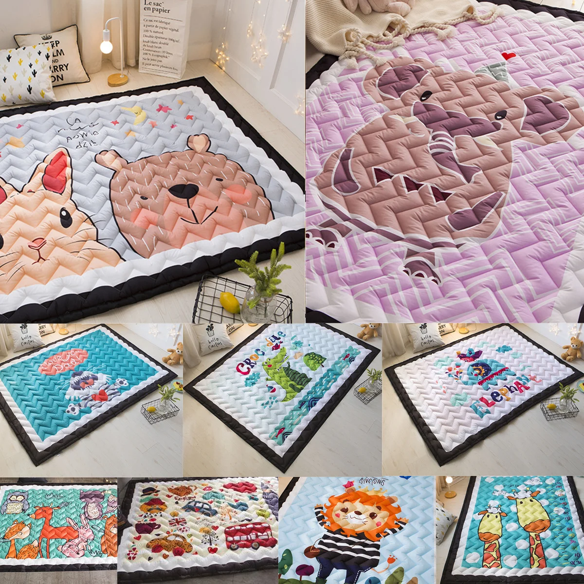 

Folding Baby Room Crawling Play Game Mat Kids Thickened Carpet Infant Soft Floor Children Developing Gym Rug Outdoor Gift Pad
