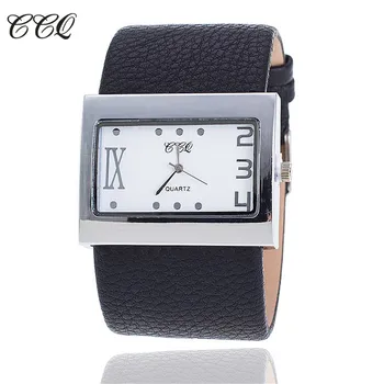 

CCQ Brand Fashion Leather Strap Watch Ladies Women Dress Watch Luxury Casual Quartz Watch Relogios Feminino 1859