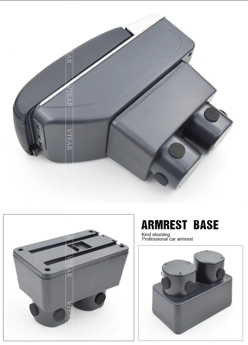 Vtear для Nissan Tiida, аксессуары, подлокотник, автомобильный подлокотник, Кожаная Коробка для хранения, usb интерфейс, центральная консоль, автомобильный стиль, авто 2008