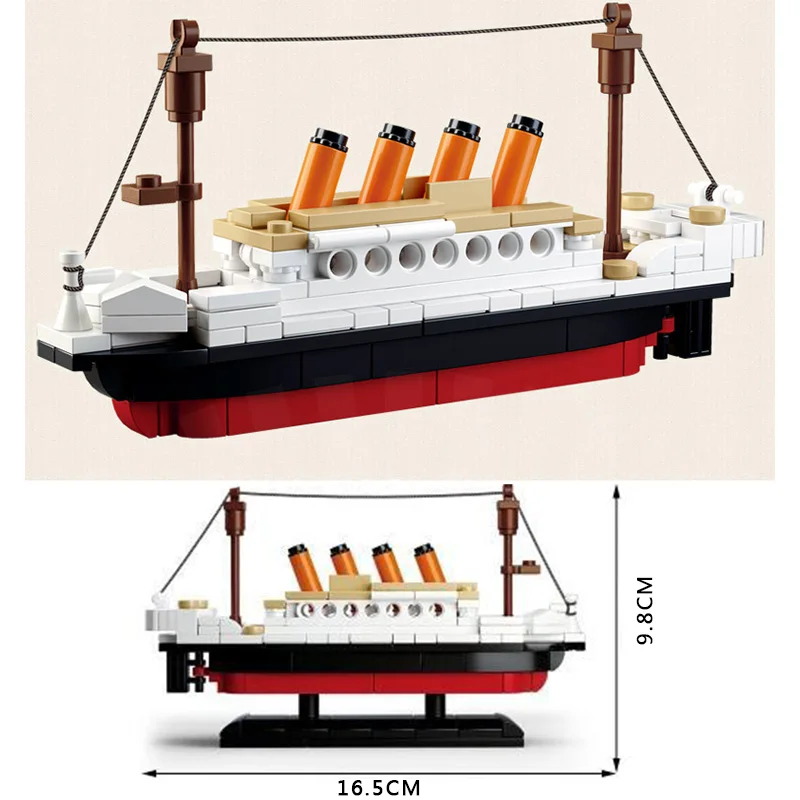 Sluban конструктор совместимый с лего Сити Титаник RMS военный корабль комплекты Строительный набор сделай сам блоки детские игрушки «сделай сам» Детские кирпичи - Цвет: 0576 no original box
