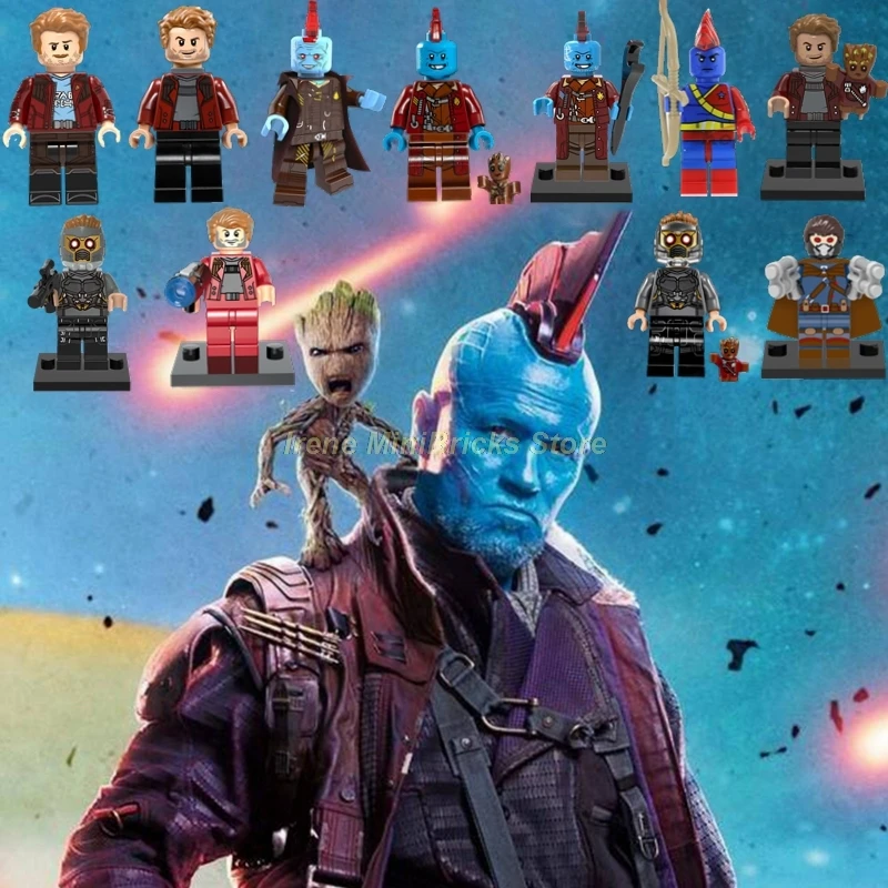 Стражи Галактики Marvel Супер Герои Yondu Star-Lord строительные блоки игрушки Фигурки Мстителей эндшпиль танос Мстители фильм