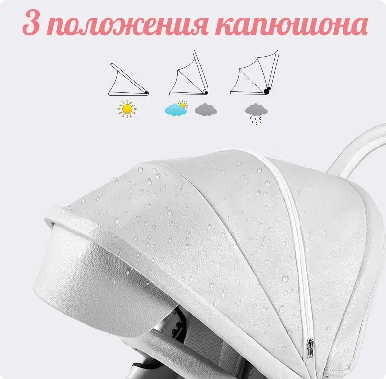 stroller hot mom 2018 3 Polozheniya kapyushona kapor round