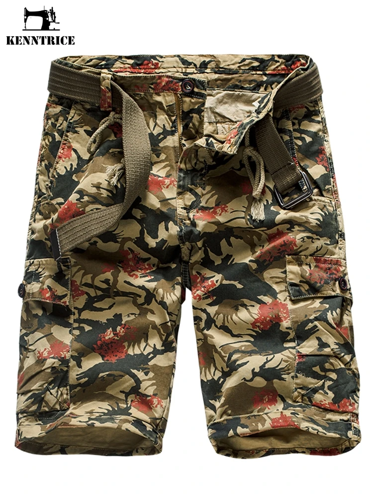 

KENNTRICE New Arrival Cargo Shorts Men Camouflage Cotton Summer Bermuda Shorts Men Military Shorts