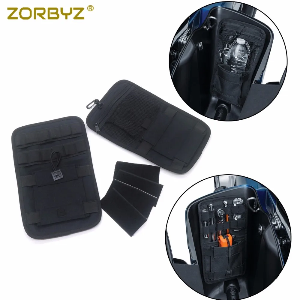 ZORBYZ Black Saddlebag Organizer Hard Bags Storage For Harley Touring