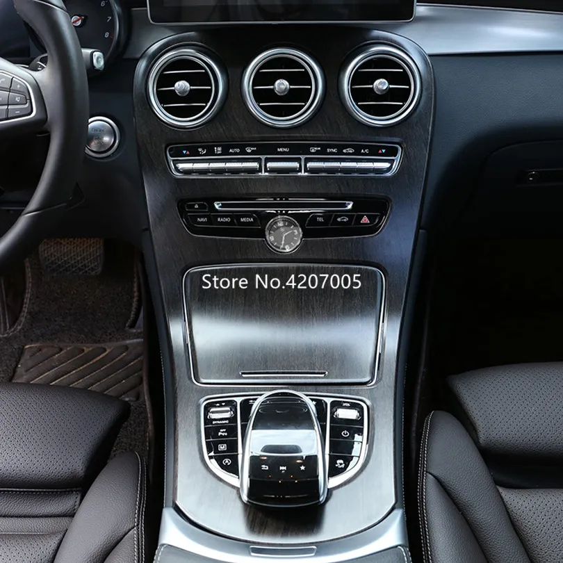 2 шт. ABS дуб стиль центральной консоли панель украшение Накладка для Mercedes Benz C Class