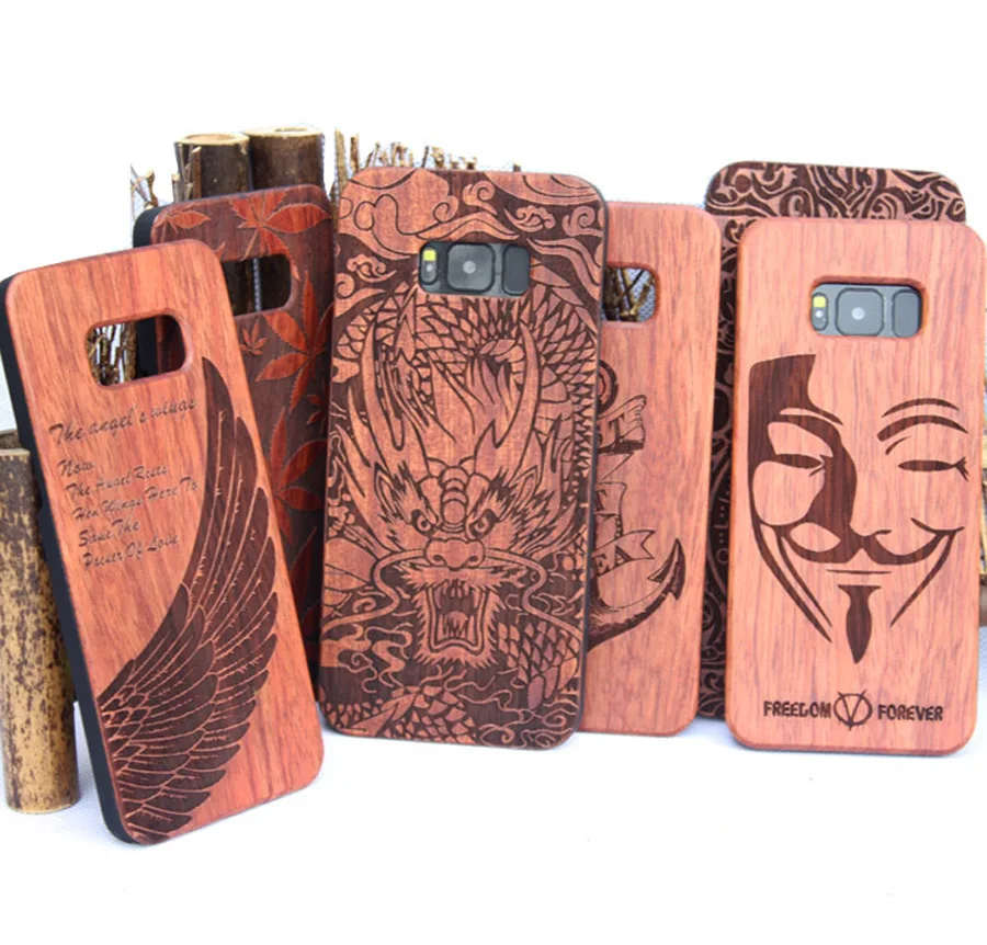 Luxury Custom Wood Case For Samsung Galaxy S8 S8 Plus Wholesale Real