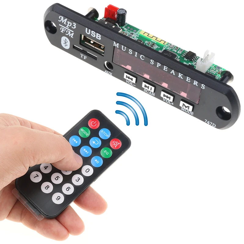 

Newest Arrival Wireless Bluetooth 12V MP3 WMA Decoder PCBA Board Audio Module USB TF remote control Radio