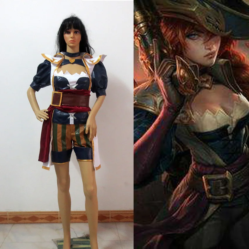 Карнавальный костюм охотника за головами капитан Miss Fortune аниме униформа по