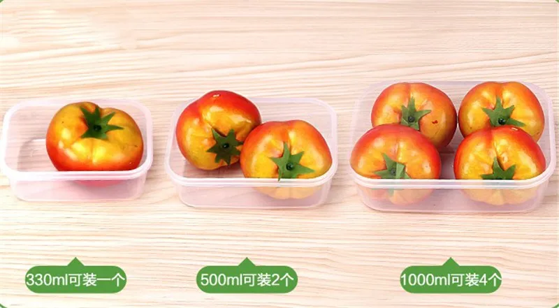 Eco-friendly 3-в-1 микроволновая печь Коробки для обедов Bento супер толстый прозрачный контейнер для пищевых продуктов, комплект