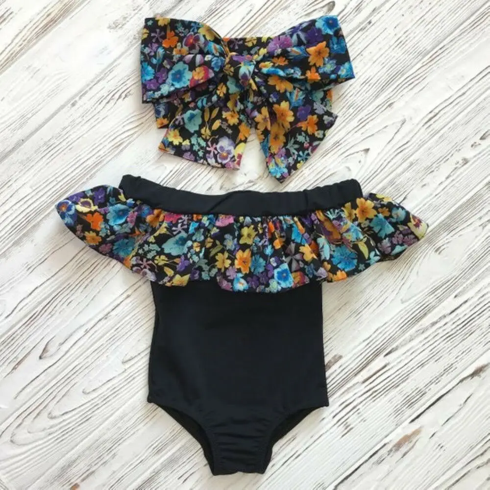 2019 Hot sale Baby Girl Flower Ruffle 2PCS print sexy monokini Summer Kids Bikini Set Swimwear Swimsuit Bathing Suit 2019 Hot sale Baby Girl Flower Ruffle 2PCS print sexy monokini Summer Kids Bikini Set Swimwear Swimsuit Bathing Suit