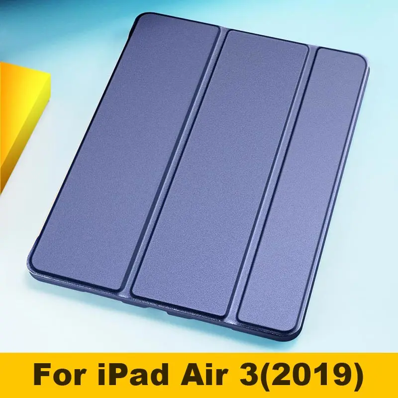 Для Apple iPad Air 2 Air 1 9,7 дюйма Чехол Ультра тонкий из искусственной кожи силиконовый чехол с магнитной подставкой для iPad Air 3 10,5 - Цвет: Air 3 2019 NAVY