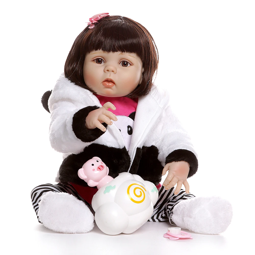 NPK 56 см кукла для маленьких девочек Полное Тело силикон 0-3 м реальный размер ребенка bebe Кукла reborn Ванна игрушка Анатомически правильная