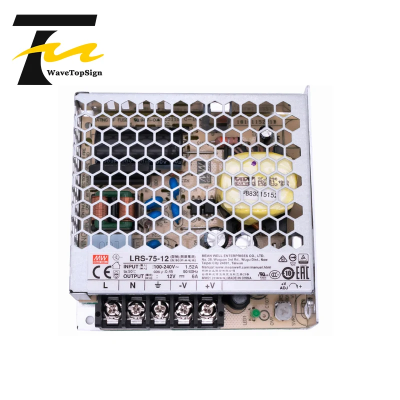 Бренд Mean Well представляет LRS-75 один Выход 75W 5 V/14A 12 V/6A 24 V/3.2A Питание низкий профиль