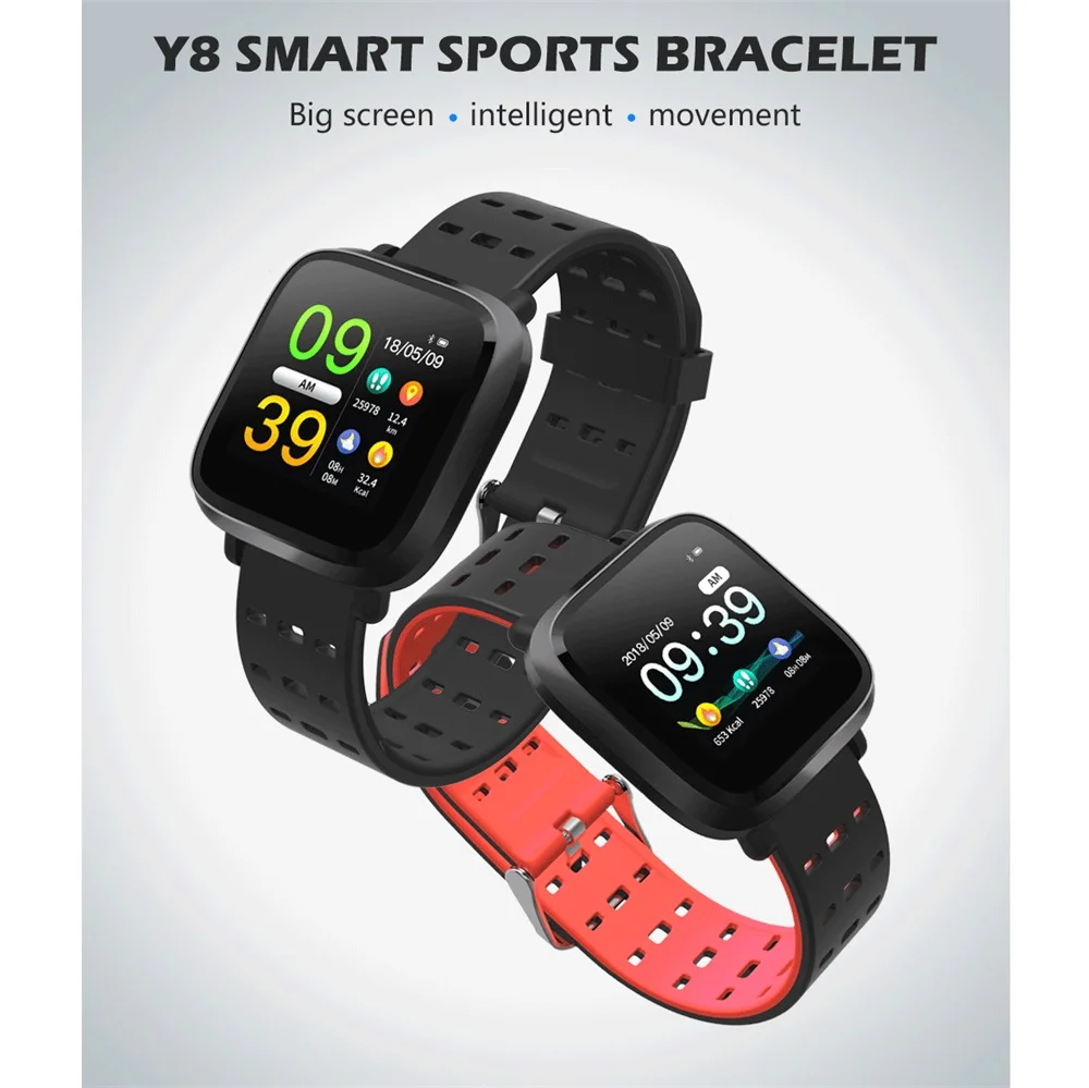 696 Y8 умный фитнес-браслет для мужчин и женщин смарт-браслет цветной экран IP67 водонепроницаемый монитор кровяного давления спортивный пульс