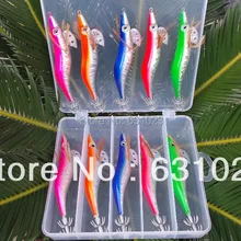 MR OCTOPUS 10 шт. рыболовная приманка, крючок для наживки. Крючок в виде кальмара, 3,5#, 13,5 см 21 г, упакован в коробку, пять лазерных цветов смешанных