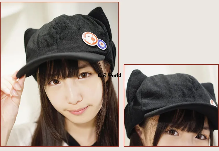 EVA Shikinami Asuka Rangure Cat Ear Polar Fleece Baseball Cap Anime Cosplay Accessories,cosplay hats