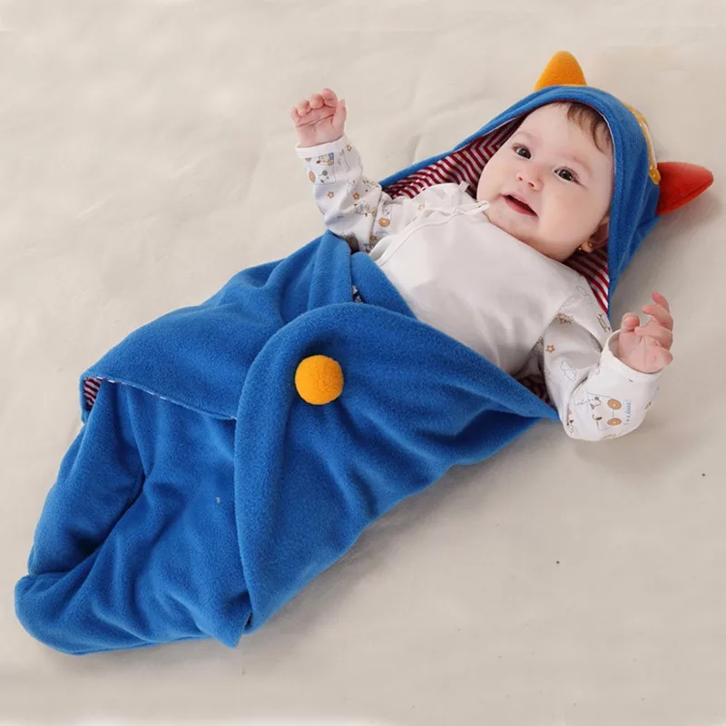 Милый ребенок спальный мешок ноги для коляски Зима младенческой сна мешок мультфильм новорожденных Конверты для малышек теплый Муслин