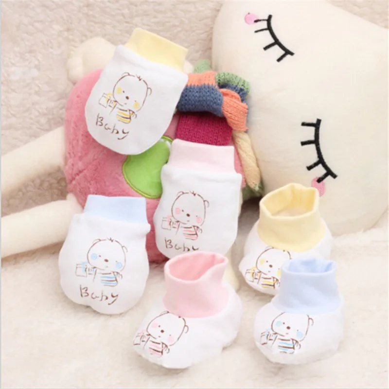 Модные детские перчатки с рисунком из мультфильма для защиты от царапин|baby