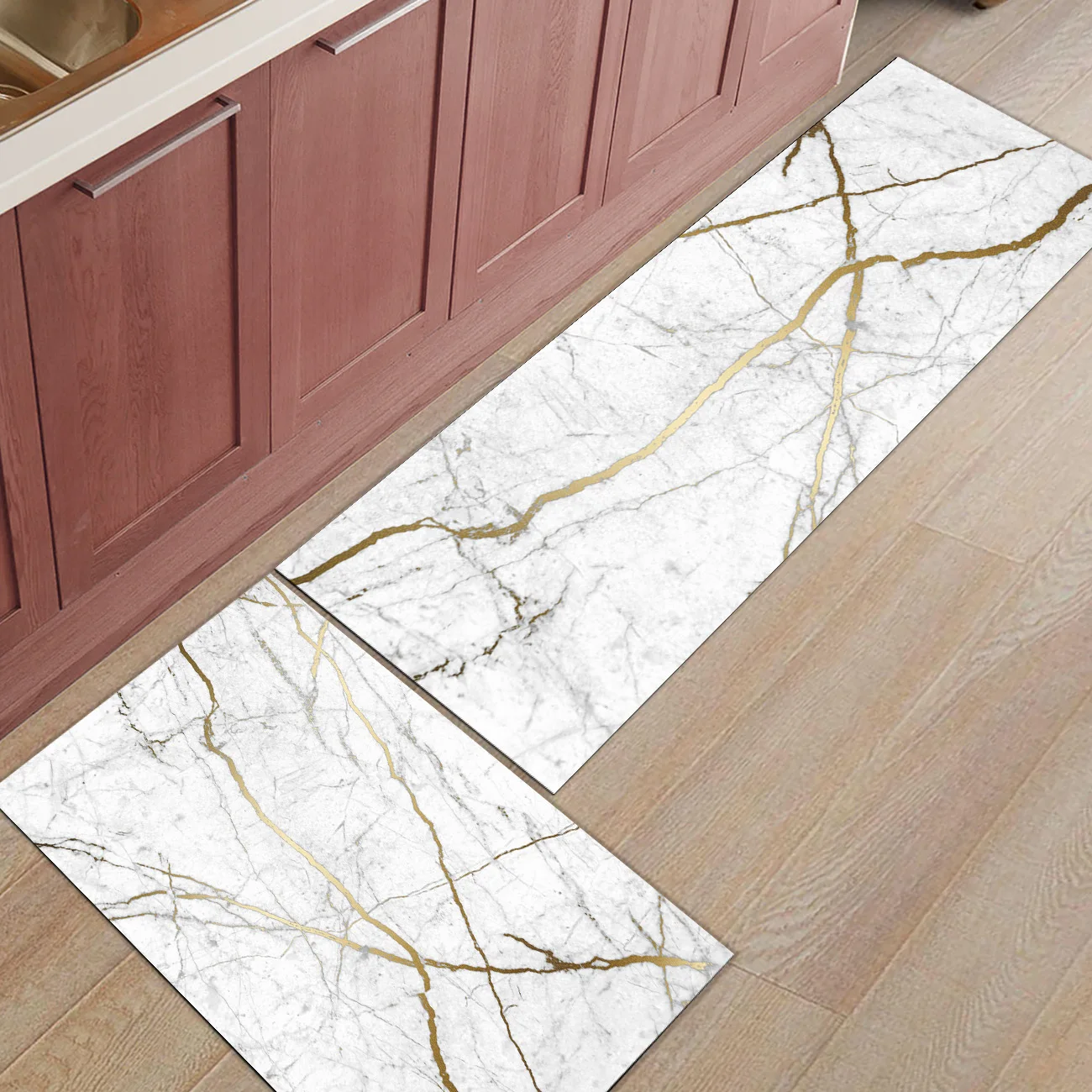 

Gold Flash Marble Trend1Bathroom Accessories Set Dirt Debris Mud Trapper Non Slip Backing Floor Carpets Area Runners Personalize