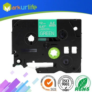 

1 pcs/lot 12mm*8m Tze 735 Tz735 White on Green Laminated Tape Compatible P touch 12mm tze-735 Label Tape Cartridge tz735 tze-735