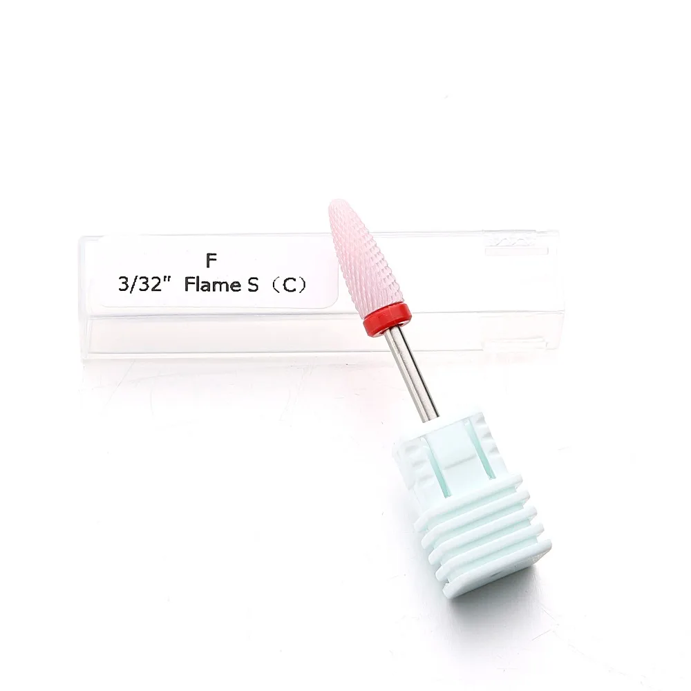 

1PC 3/32 " Best Pink Ceramic Nail Drill Bit Bullet Style Electric Rotary Nail File Nail Art Tools Nail Cleaner Salon Bits