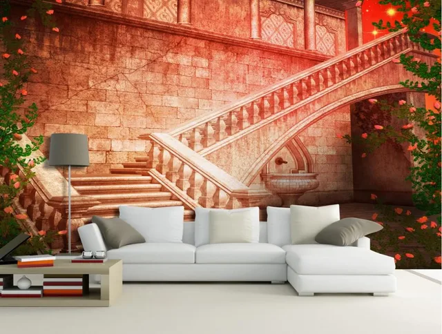 Custom Wallpaper European Clical Steps Back Wall Photo Custom Wallpaper European Clical Steps Back Wall Photo Living Style