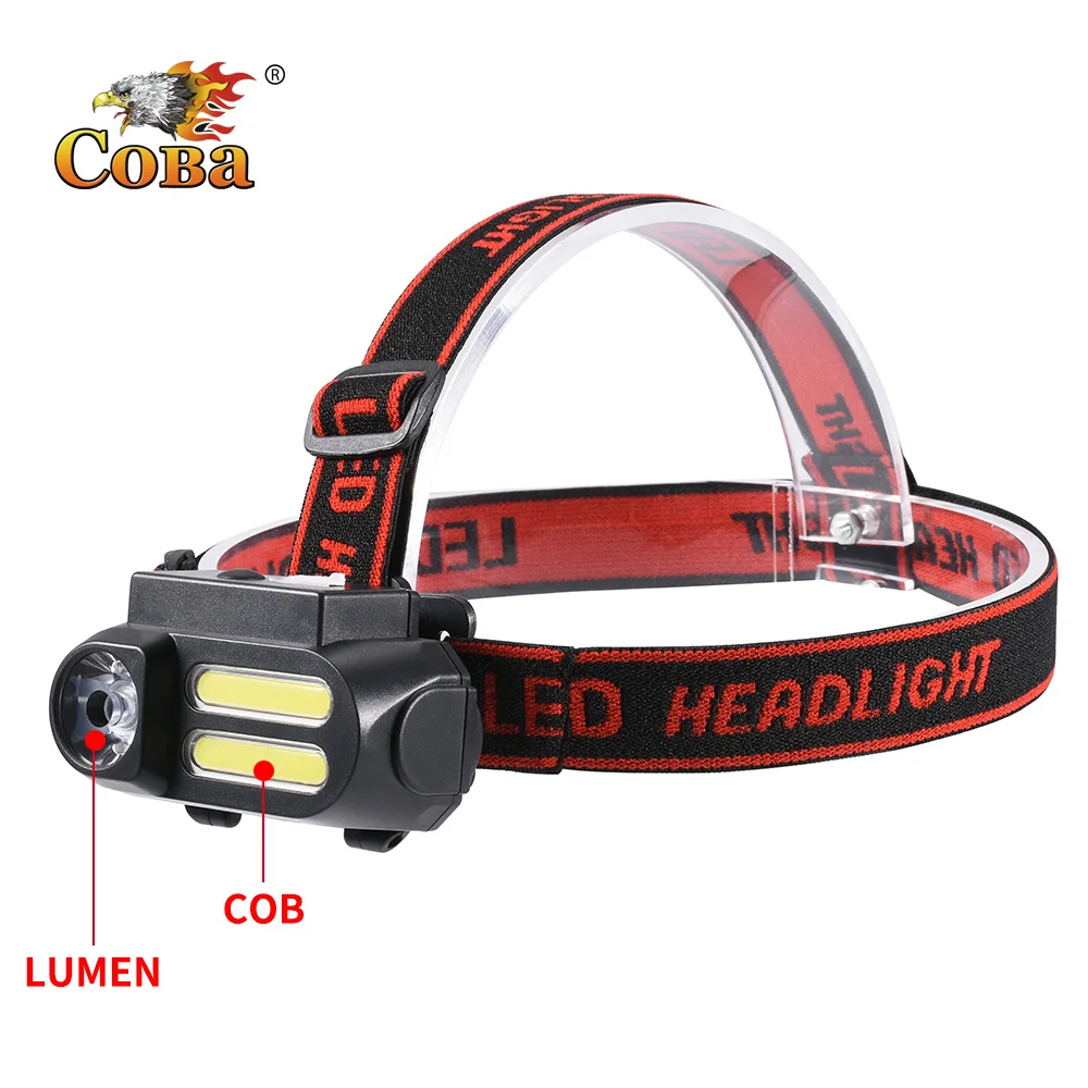 

Coba led headlight mini lamp by 1*18650 battery usb rechargeable 4 modes cob lumen light waterproof portable flood light