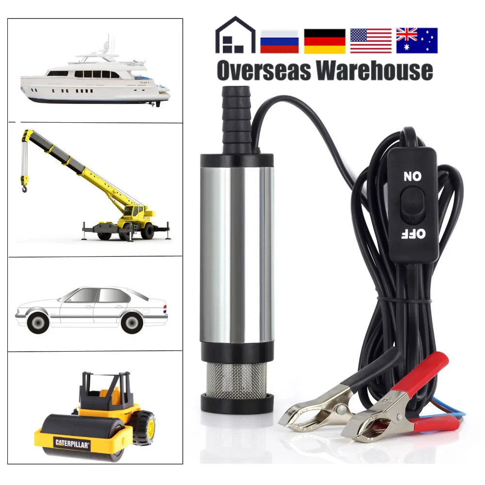 

AUTOOL Mini Diesel Pump Electric DC 12V 24V Fuel Transfer Aluminum Alloy Refueling For Car Truck Camping Submersible Motorbike