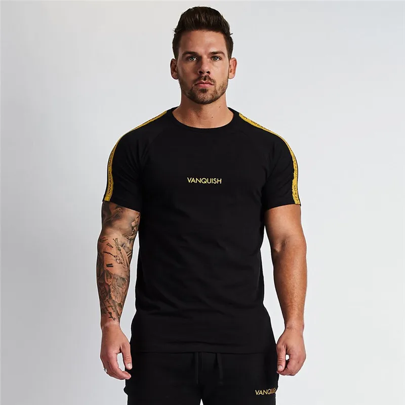 

Vanquish Fashion men's vq men's cotton casual T-shirt jogger bodybuilding sportswear streetwear gyms fitness short sleeve