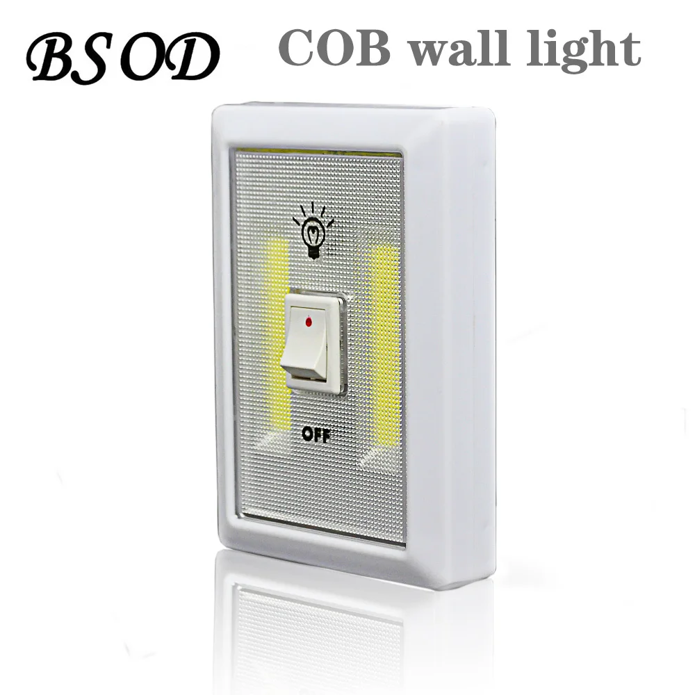 Magnetic Dual Cob Led Cordless Lamp Bsod Switch Wall Night Light