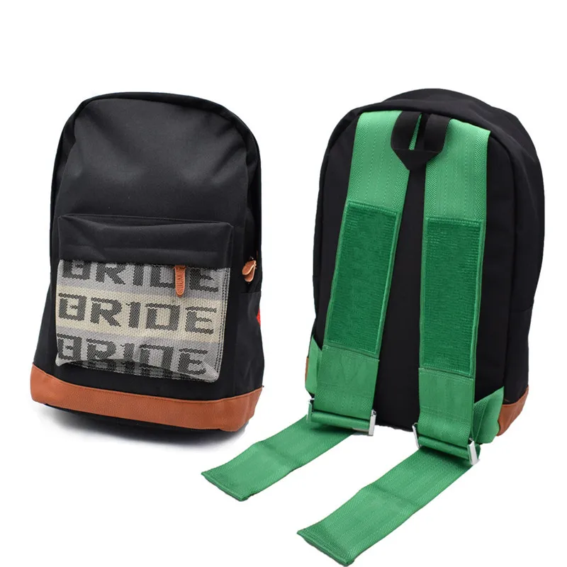 

JDM Style Racing Fabric Strap Style School Backpack Car Canvas Backpack Bride Bag Racing Souvenirs