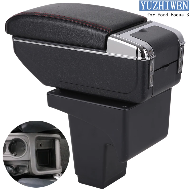 For Ford Focus Armrest Box Focus 3 Universal Car Central Armrest