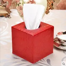 Модные квадратные деревянные структуры Крокодил зерна красный кожаный держатель для салфеток держатель, коробка для салфеток Обложка для домашнего декора PZJH009