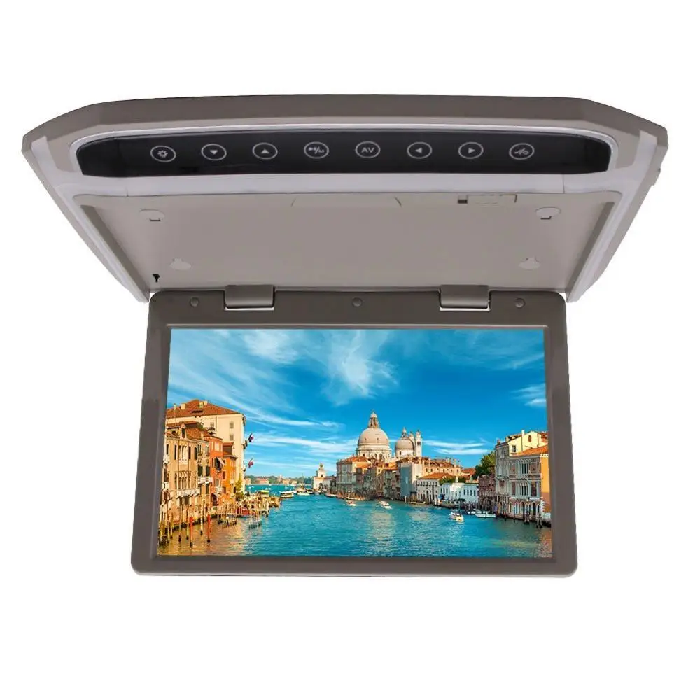 

HD 10.2'' SD HDMI FM Car 1080P Car Roof-mount/Flip down/Over Head Display/Gray LCD Monitor with with LED lights Remote Control