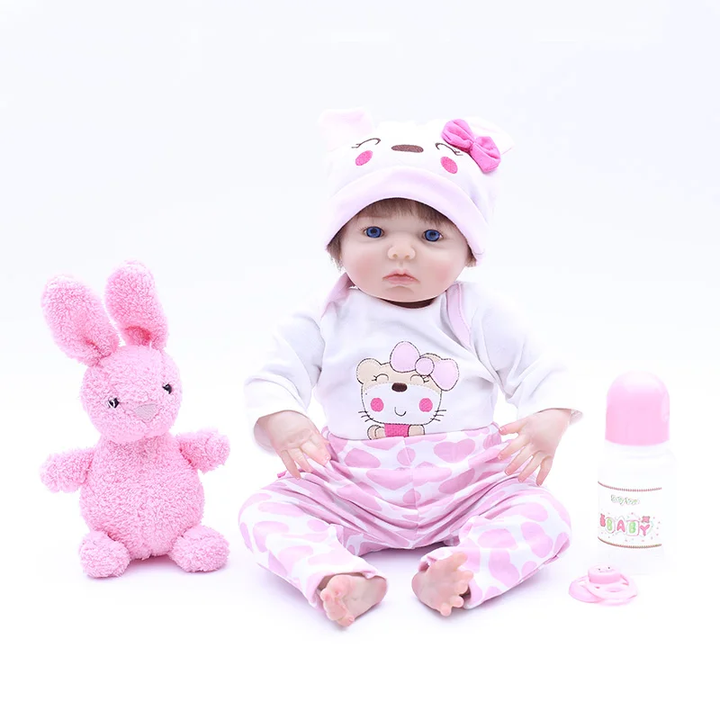 

18" Bebe Reborn Doll Silicone Reborn Baby Dolls Com Corpo De Silicone Menina SDK-122R1 Adora Doll Bonecas Reborn Education Toy