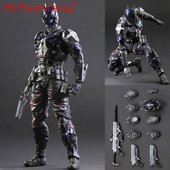 

Movie Peripherals Bat hero powerful enemy Arkham Knight model Action Figure Playful bag 27cm Movable carton model HA15