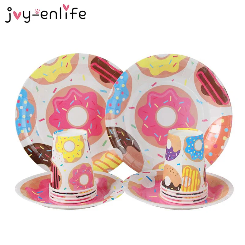 Doughnut Banner Paper Cup Napkin Plates Happy Birthday Anniversary Baby Shower Candy Bar Party Decoration Donut Party Doughnut Banner Paper Cup Napkin Plates Happy Birthday Anniversary Baby Shower Candy Bar Party Decoration Donut Party