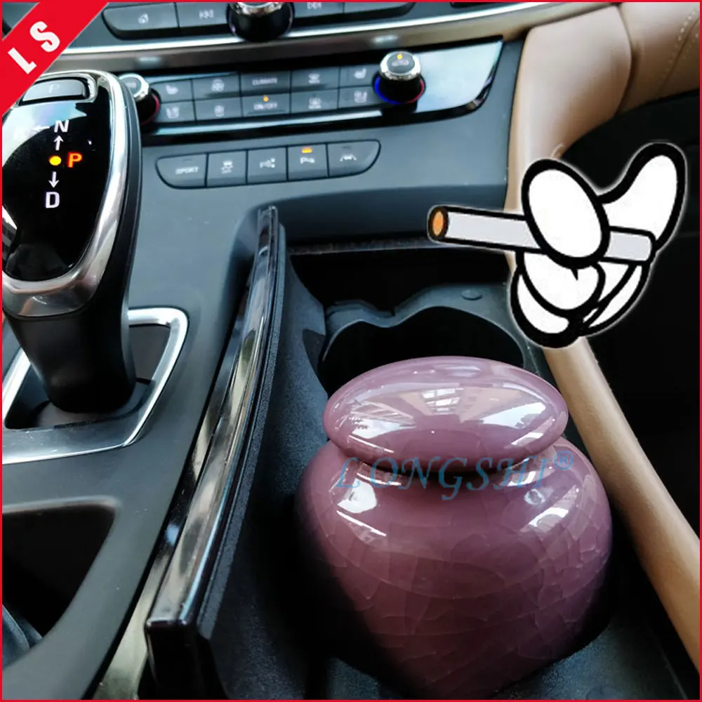 

Car Organizer Multi Function China Ceramic Can for Coins Key Stand Car-styling Stowing Tidying Candy Sundry Auto Storage Ashtray