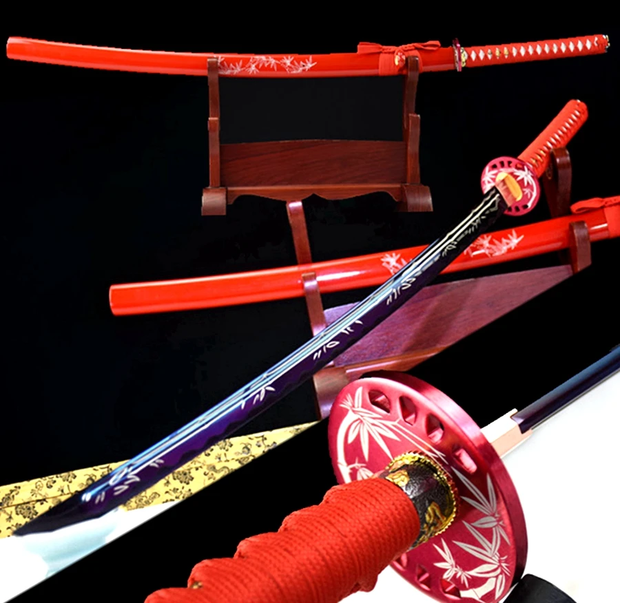 Home Decor Collect Real Sharp Samurai Sword Japanese Katana Blue 1090Carbon Steel Full Tang Asian Saber Knife Home Decor Collect Real Sharp Samurai Sword Japanese Katana Blue 1090Carbon Steel Full Tang Asian Saber Knife